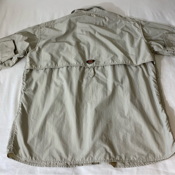 Cabelas Guidewear GXII 40 UPF Vented Mesh Shirt Button Front Size Large L/Sleeve - Picture 9 of 9